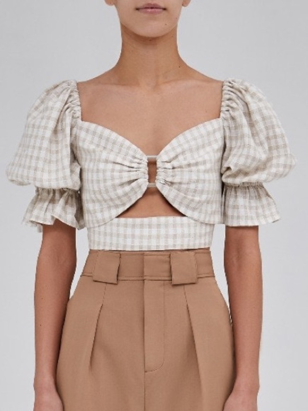 C/MEO Collective High-Waist Wide-Leg Trousers in Camel